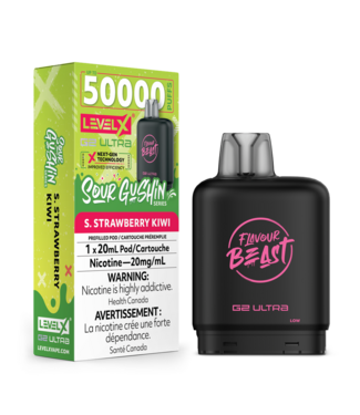Level X FLAVOUR BEAST LEVEL X G2 ULTRA POD ON GUSHIN S. STRAWBERRY KIWI