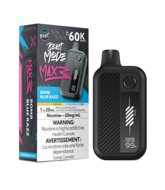 FLAVOUR BEAST FLAVOUR BEAST BEAST MODE MAX 3 ON 60K BOMB BLUE RAZZ
