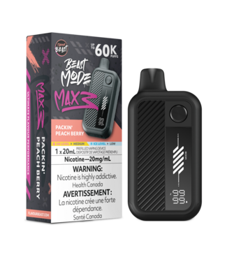 FLAVOUR BEAST FLAVOUR BEAST BEAST MODE MAX 3 ON 60K PACKIN' PEACH BERRY