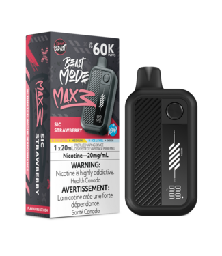 FLAVOUR BEAST FLAVOUR BEAST BEAST MODE MAX 3 ON 60K SIC STRAWBERRY ICED