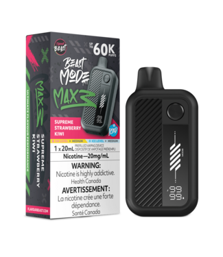 FLAVOUR BEAST FLAVOUR BEAST BEAST MODE MAX 3 ON 60K SUPREME STRAWBERRY KIWI ICED