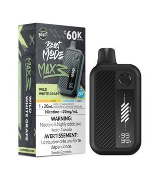 FLAVOUR BEAST FLAVOUR BEAST BEAST MODE MAX 3 ON 60K WILD WHITE GRAPE ICED