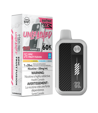 FLAVOUR BEAST UNLEASHED FLAVOUR BEAST UNLEASHED BEAST MODE MAX 3 ON 60K EPIC FRUIT FUSION ICED