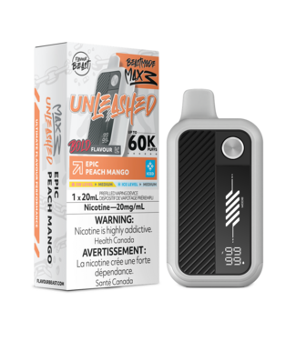FLAVOUR BEAST UNLEASHED FLAVOUR BEAST UNLEASHED BEAST MODE MAX 3 ON 60K EPIC PEACH MANGO ICED