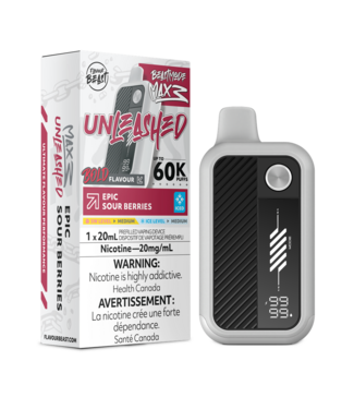 FLAVOUR BEAST UNLEASHED FLAVOUR BEAST UNLEASHED BEAST MODE MAX 3 ON 60K EPIC SOUR BERRIES ICED