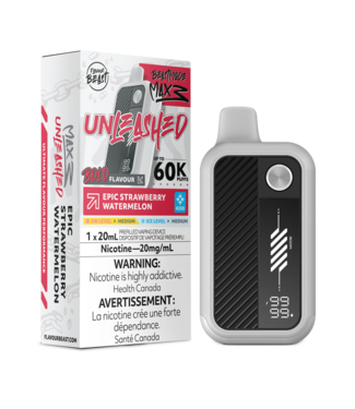 FLAVOUR BEAST UNLEASHED FLAVOUR BEAST UNLEASHED BEAST MODE MAX 3 ON 60K EPIC STRABERRY WATERMELON ICED