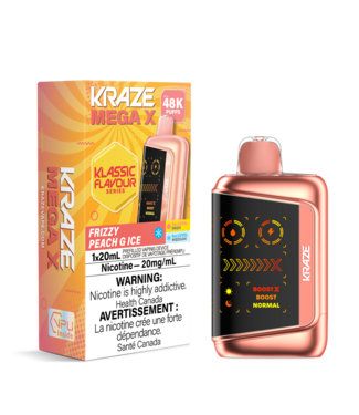KRAZE MEGA X 48K ON CLASSIC - FRIZZY PEACH G ICE