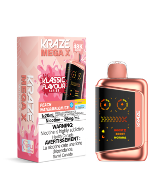 KRAZE MEGA X 48K ON CLASSIC - PEACH WATERMELON ICE