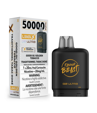 Level X FLAVOUR BEAST LEVEL X G2 ULTRA POD ON GOOD OL' GOLDEN TOBACCO
