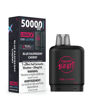 Level X FLAVOUR BEAST LEVEL X G2 ULTRA POD ON BLUE RASPBERRY CHERRY