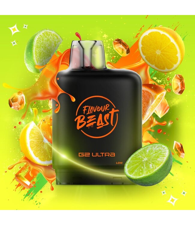 FLAVOUR BEAST LEVEL X G2 ULTRA POD ON GUSHIN S. ORANGE LIME