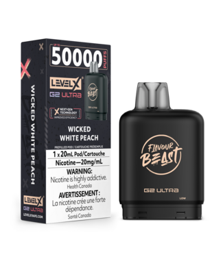 Level X FLAVOUR BEAST LEVEL X G2 ULTRA POD ON WICKED WHITE PEACH