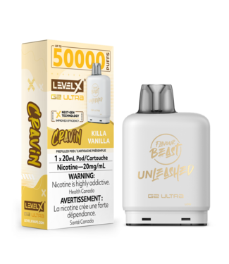 FLAVOUR BEAST Level X G2 Ultra Pod 20ml - Unleashed  ON - CRAVIN KILLA VANILLA