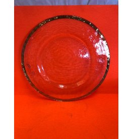Glass Plate with Gold Rim