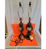 Set of 2 Heavy Duty Quartz Vintage Lamps