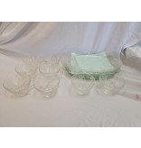 Grape Glass Trays with 8 Teacups