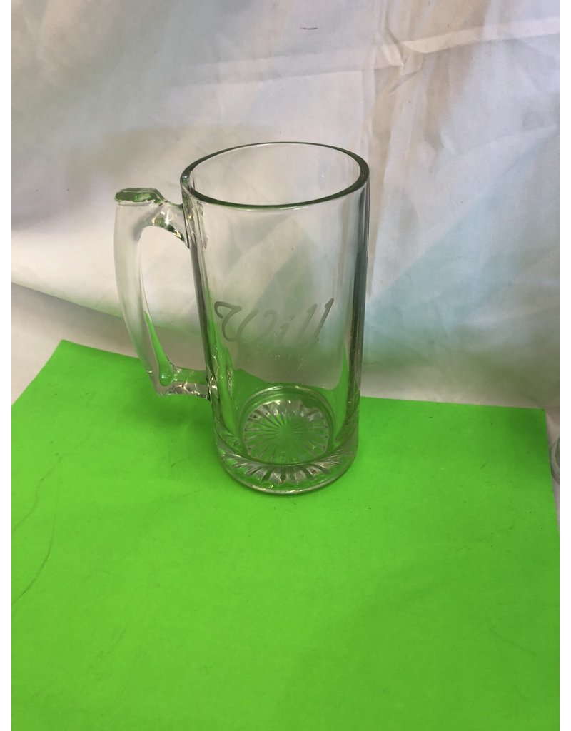 Glass Beer Stein name Will