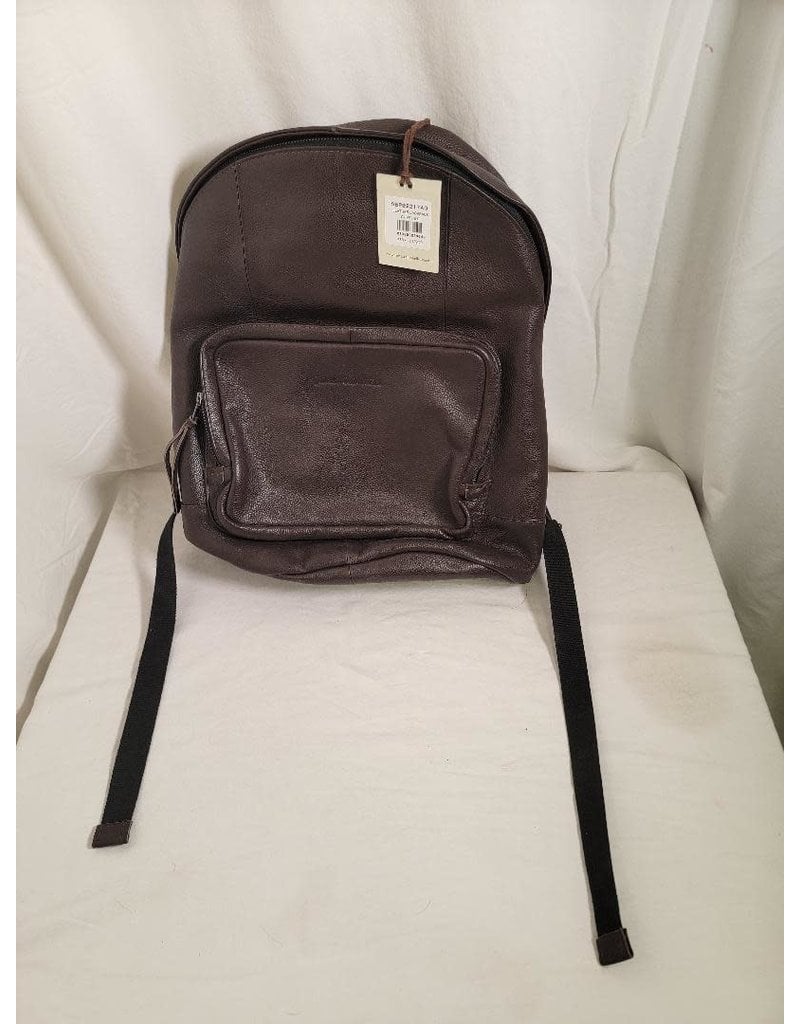 James Campbell Leather Backpack Chestnut