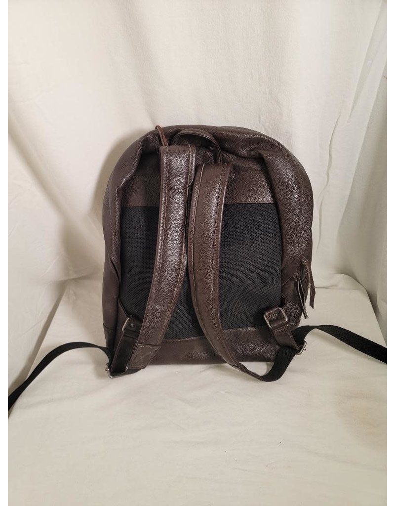 James Campbell Leather Backpack Chestnut