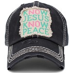 Know Jesus Know Peace Black Hat