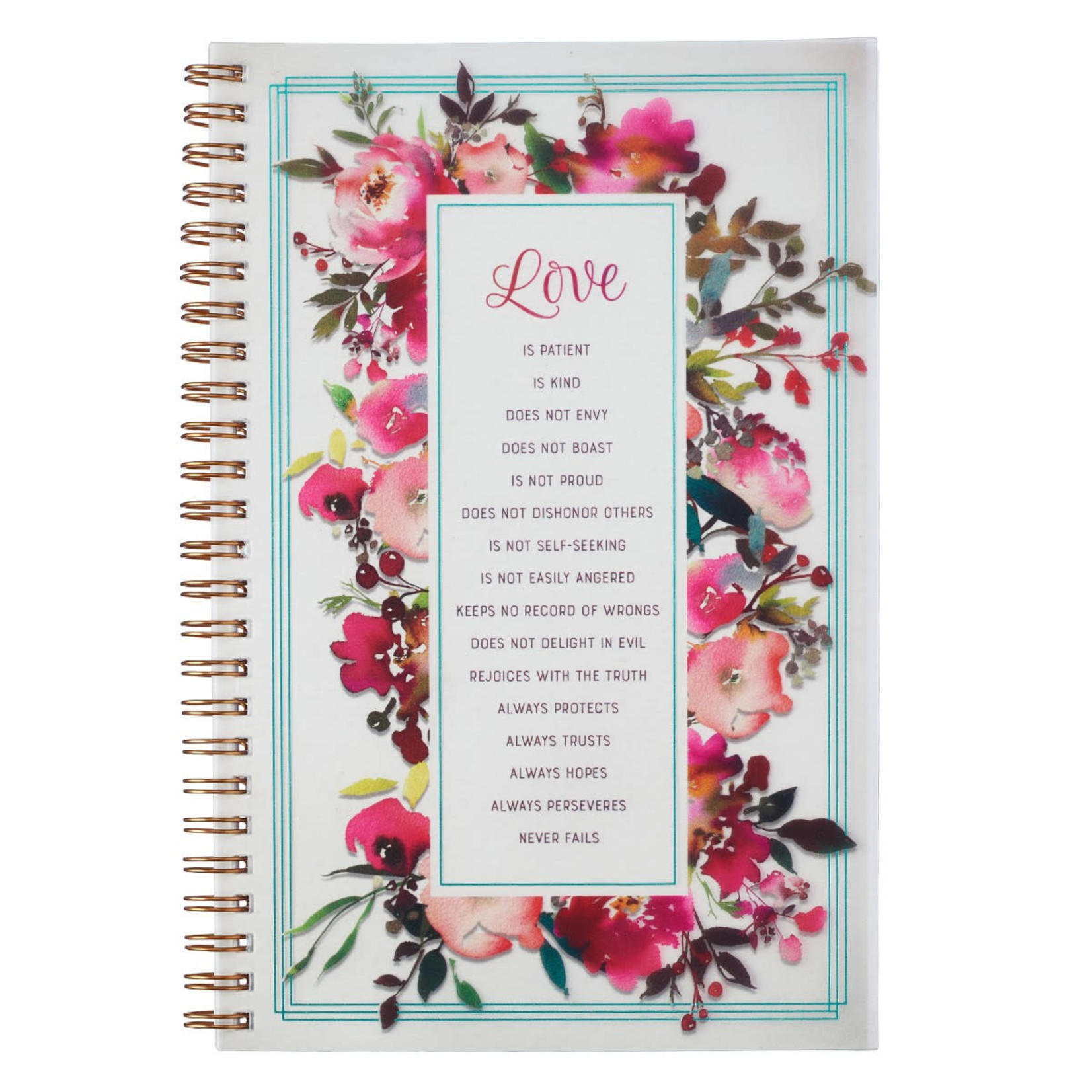 Love Is Wirebound Notebook - I Corinthians 13:4-7