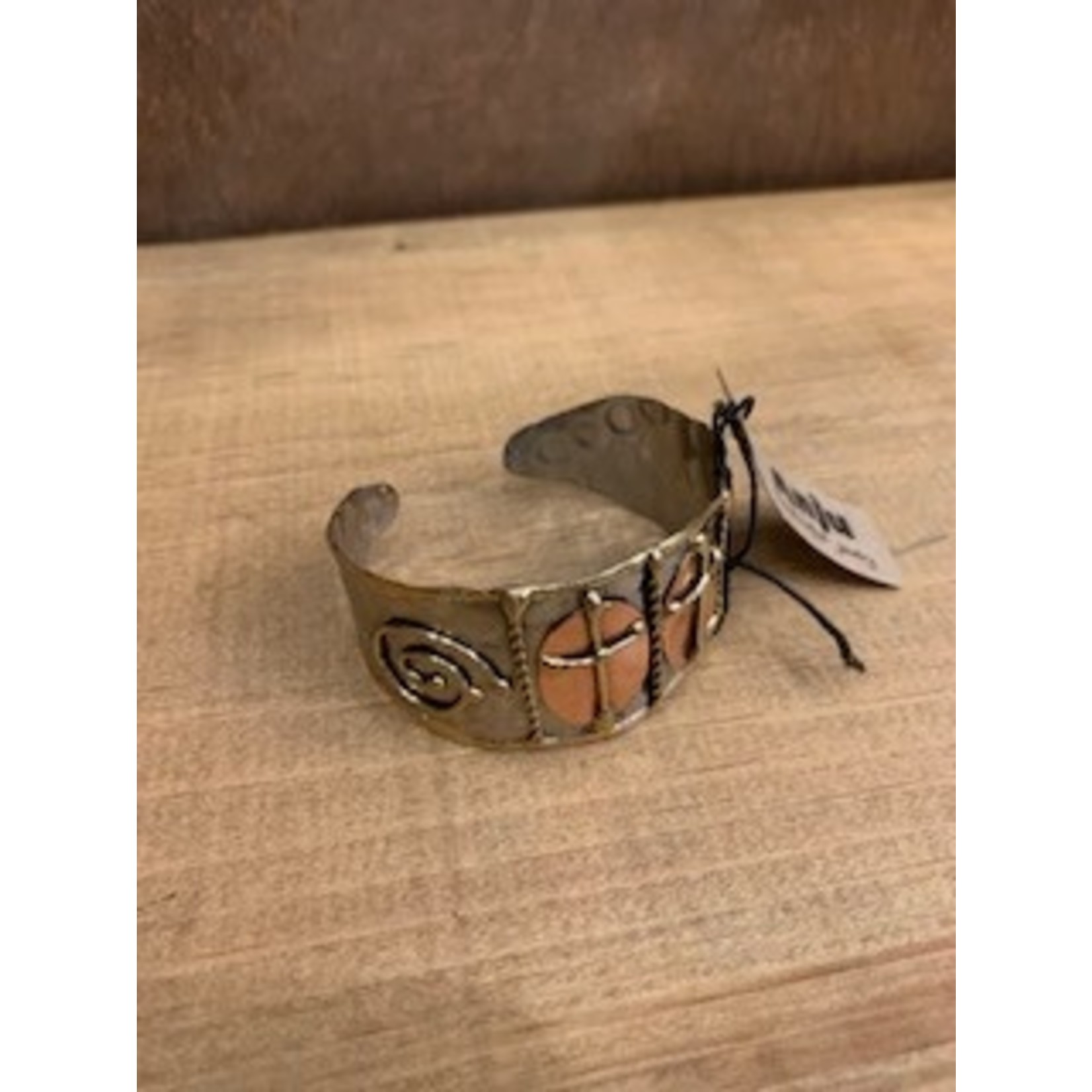 Anju Jewelry Narrow Mixed Metal Cuff Bracelet