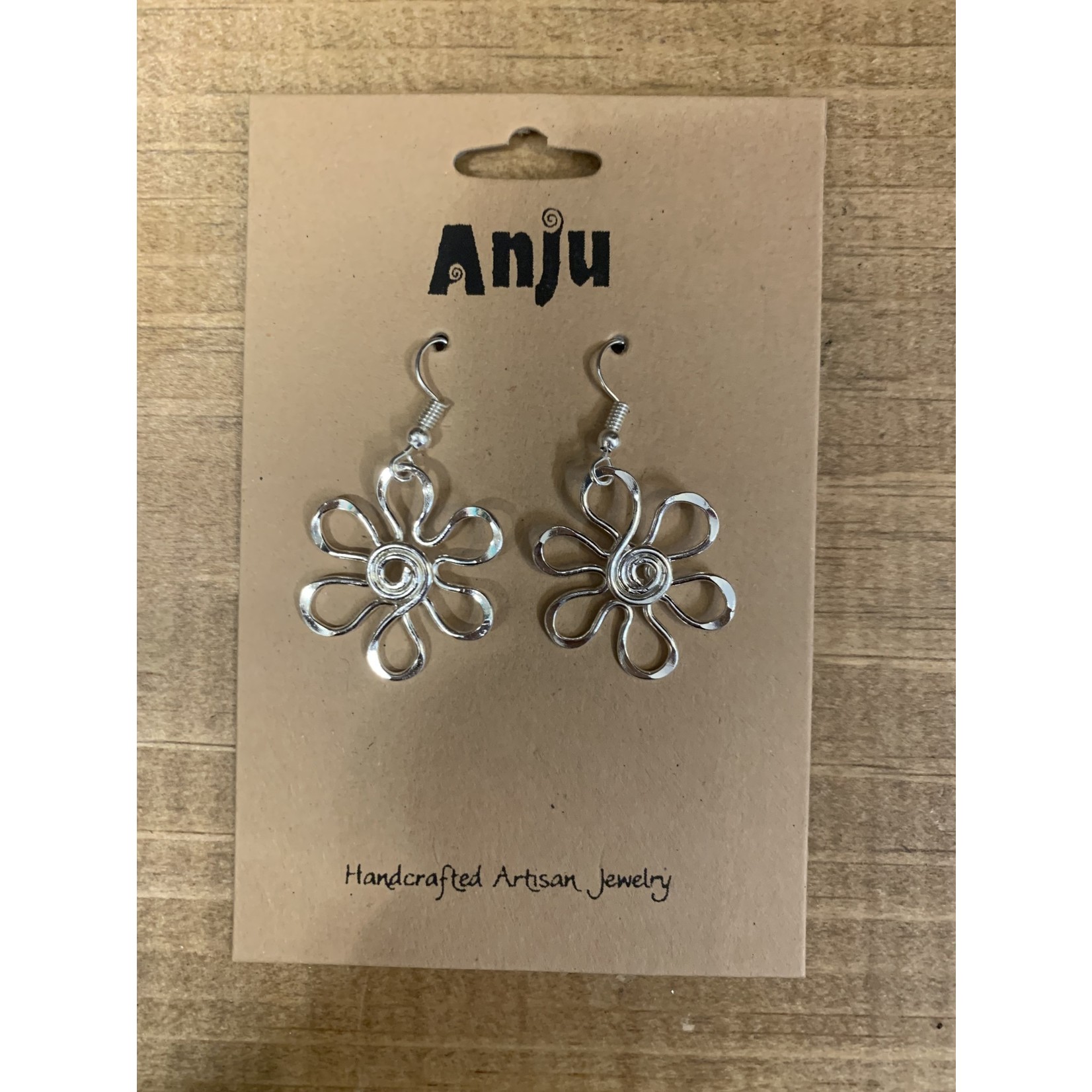 Anju Jewelry Smaller Silver Plated Earrings - Daisy