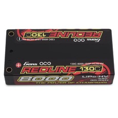 Gens Ace Gens Ace Redline 1S LiHV LiPo Shorty Battery 130C w/4mm Bullets (3.8V/8000mAh)