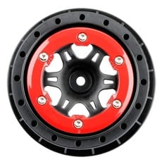 PRO-LINE Sixer 2.2/3.0 Red/Black Bead-Loc R Wheels (2): SLH