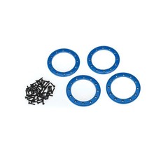 Traxxas TRAXXAS Beadlock rings, blue (2.2") (aluminum) (4)/ 2x10 CS (48)