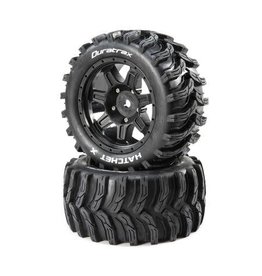 Duratrax DURATRAX Hatchet X Belted Mounted Tires, 24mm Black (2)