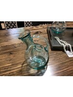 Tilted White Wine Glass Decanter w/ Ice Pocket