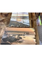 Old Wood Delaware 20”x15” OW Burned Planks Art Assorted