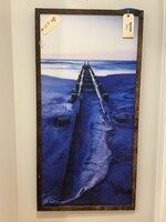 Old Wood Delaware XL Framed Beach Jetty Canvas 24x50