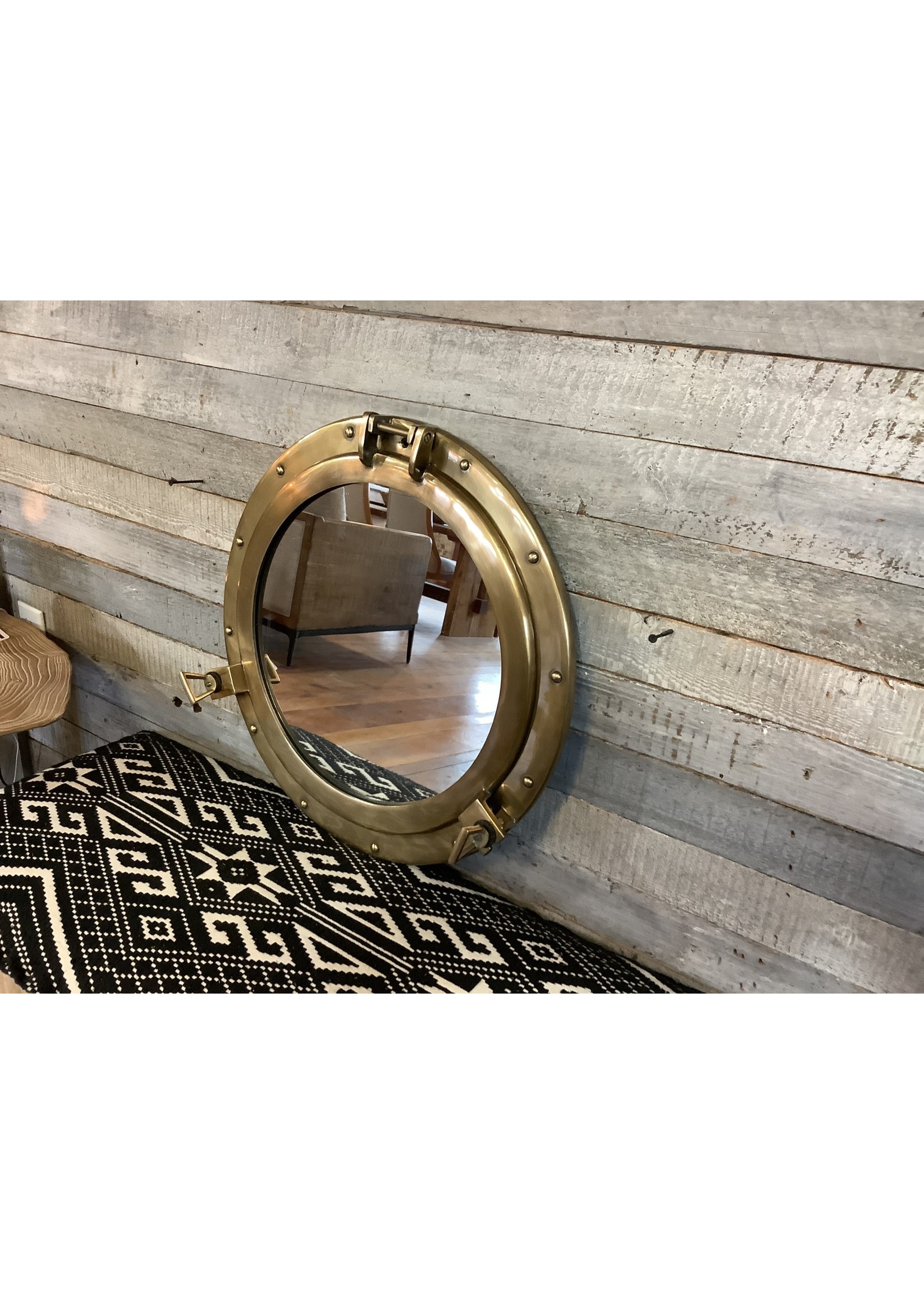 Moby Dick Porthole Mirror- Brass
