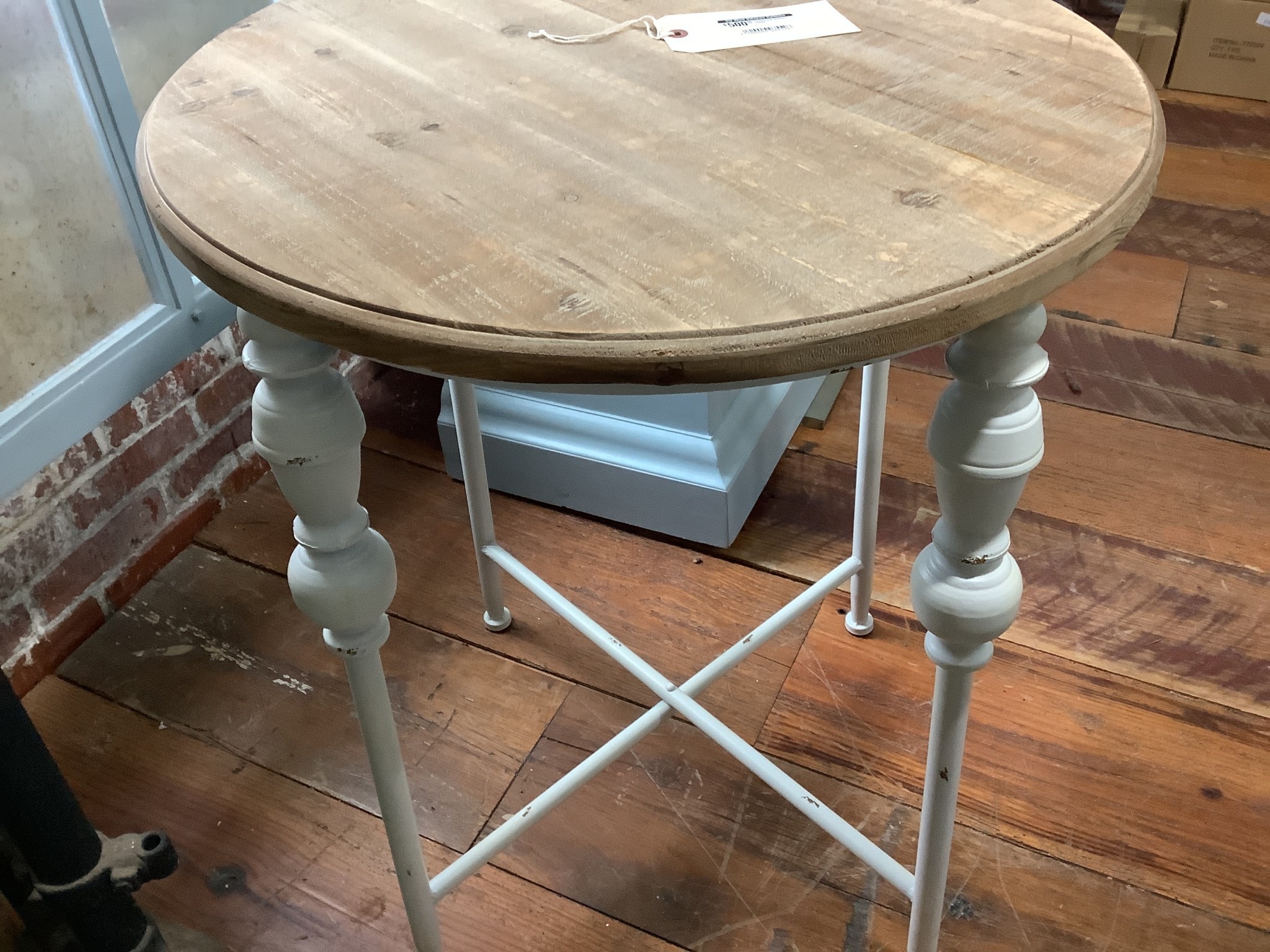 Farmhouse Accent Table Old Wood Delaware