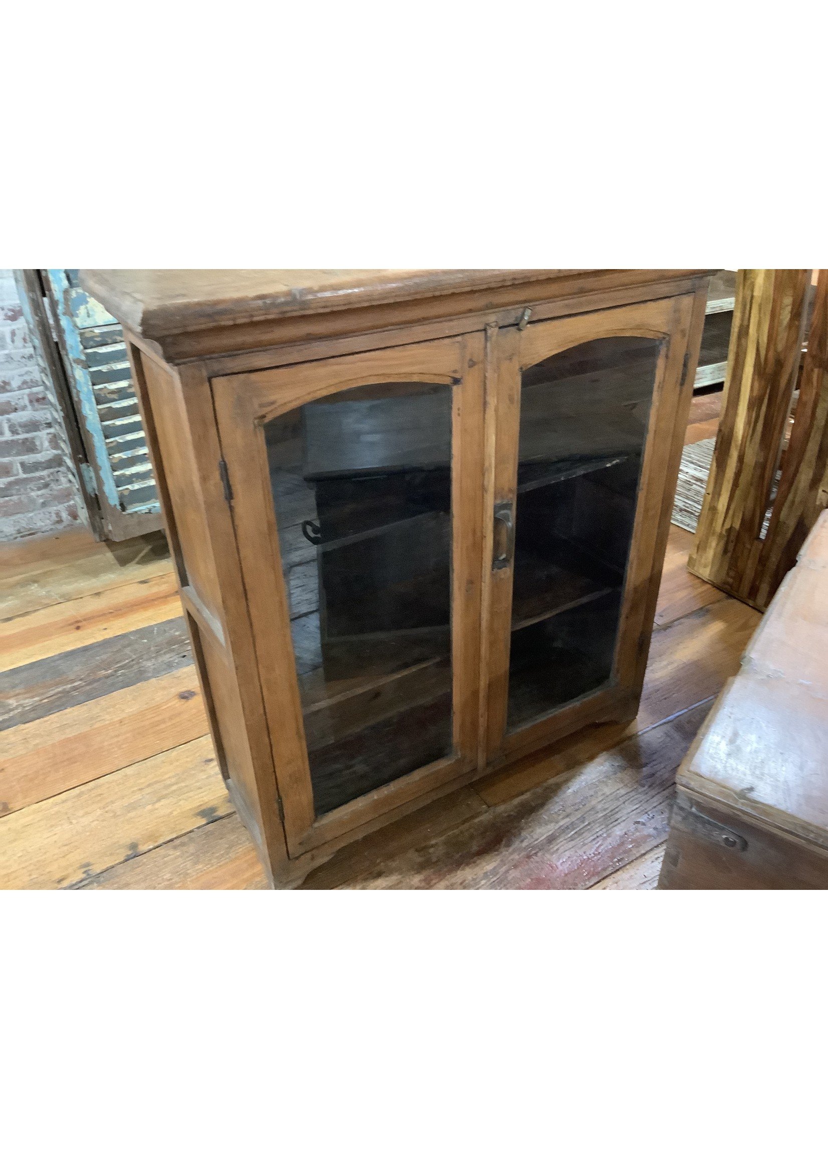 Iron Butterfly  Imports 2 Glass Door Cabinet 35x11x40