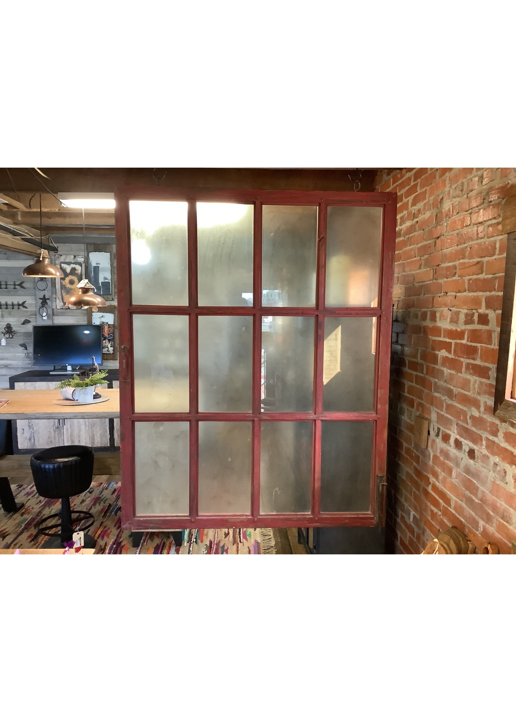 Bramble Italian Window w/ Aged Glass Deep Red