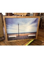 Old Wood Delaware OW Canvas Art - Rehoboth Boardwalk 50x38 Framed
