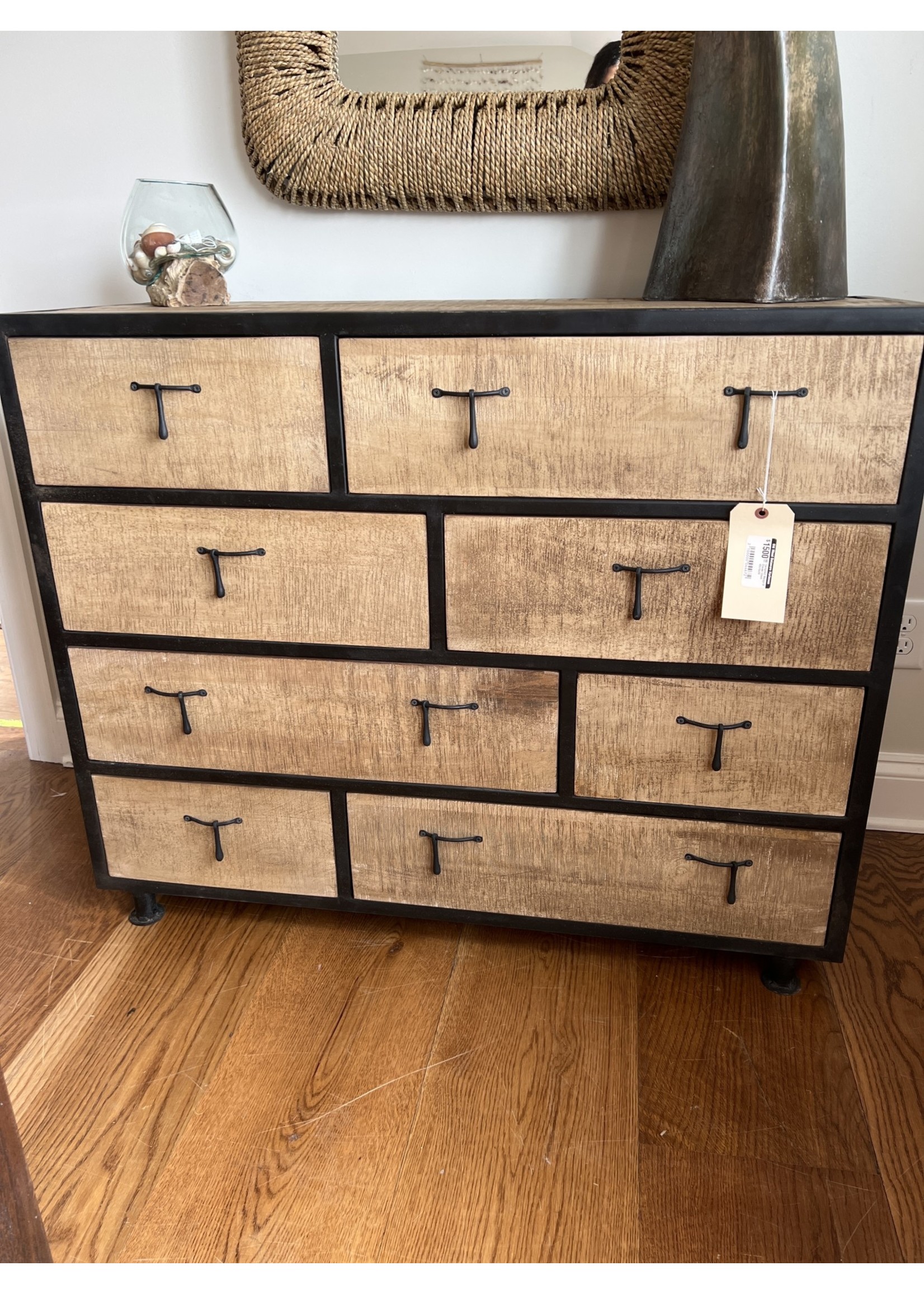 Crestview Collection Campbell Mango 8 Drawer Chest 42x16x34