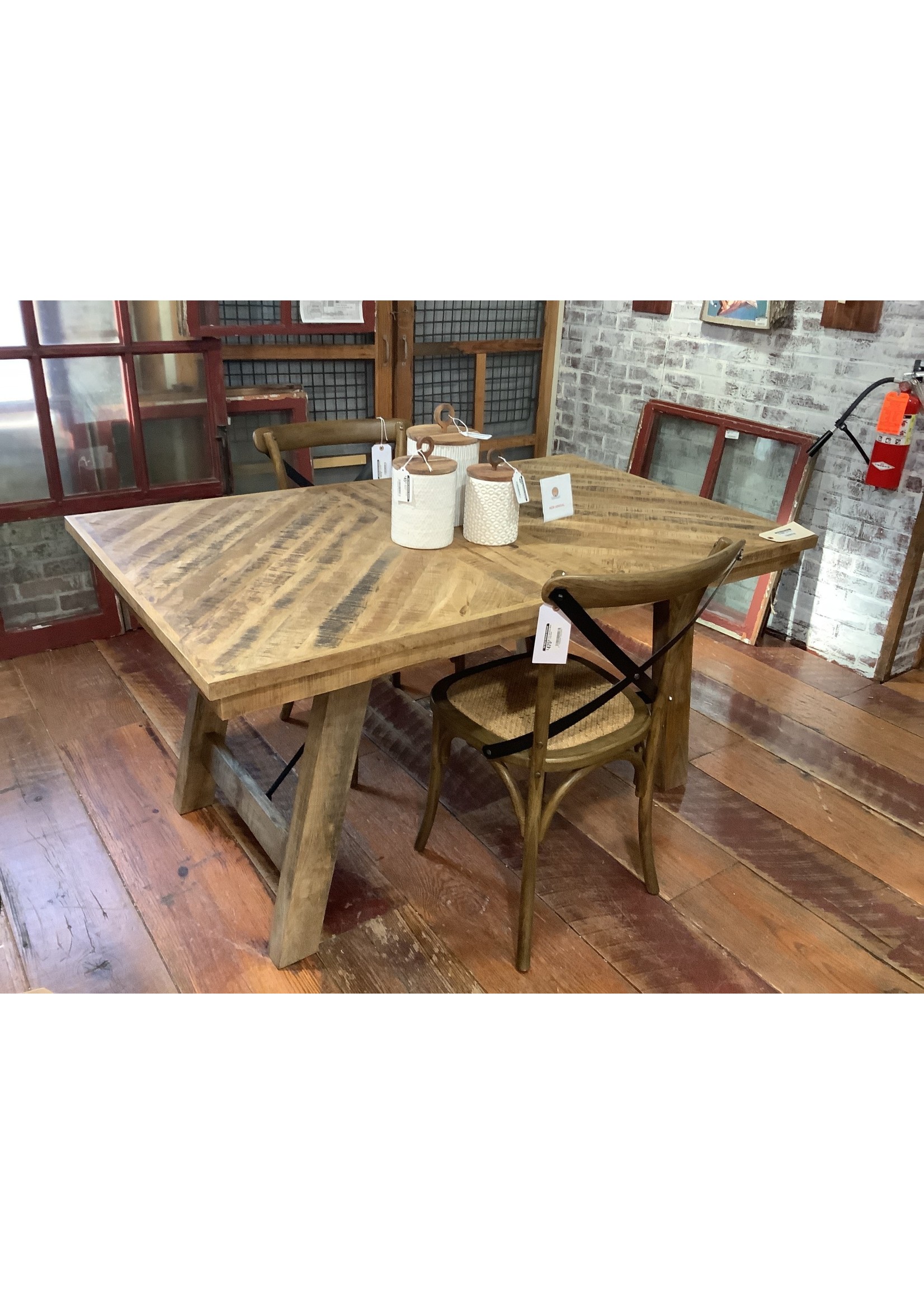 CTW Home Collection Mango Wood and Iron Loft Table 60" x 36"