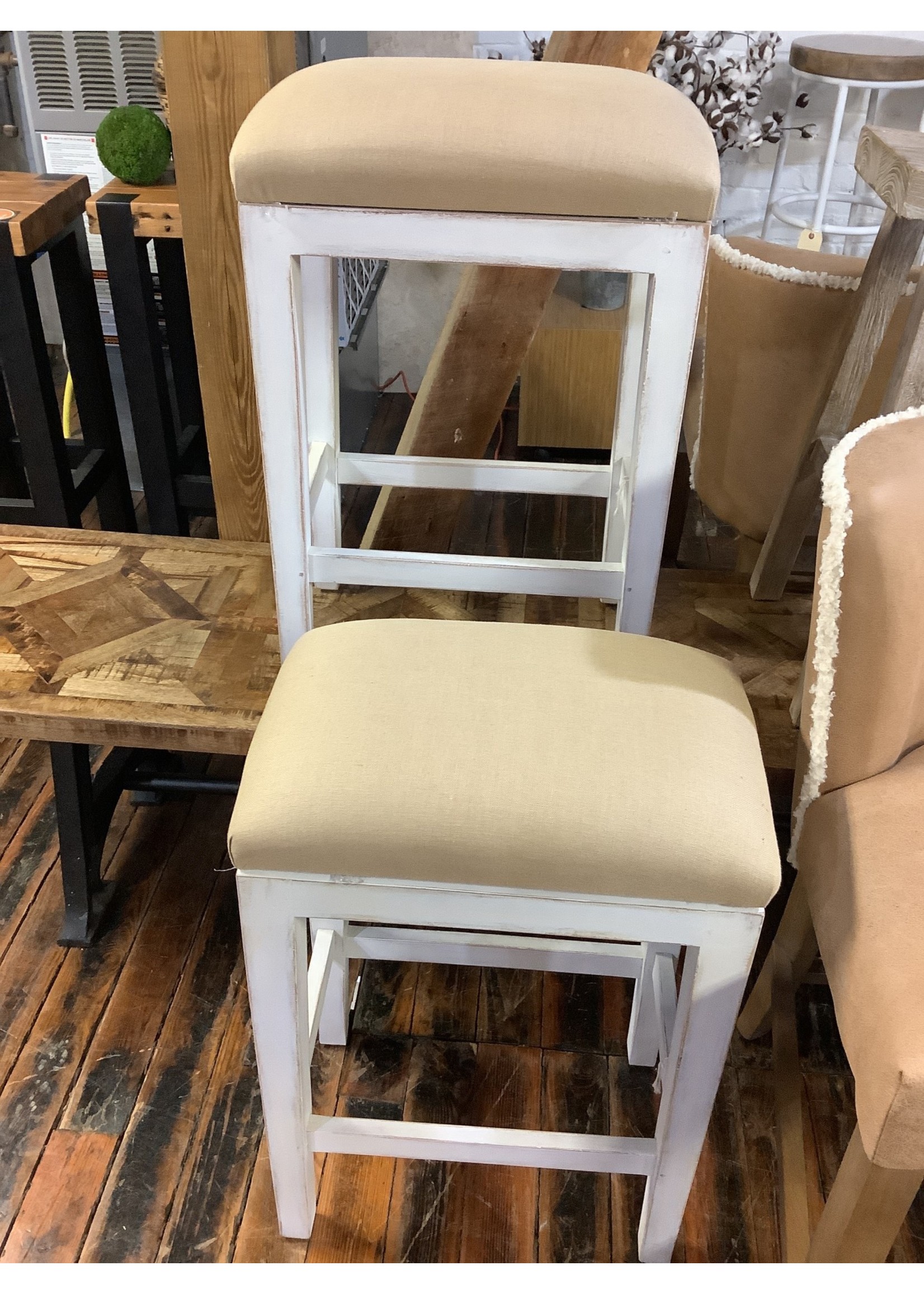Counter Stool Material Seat Old Wood Delaware
