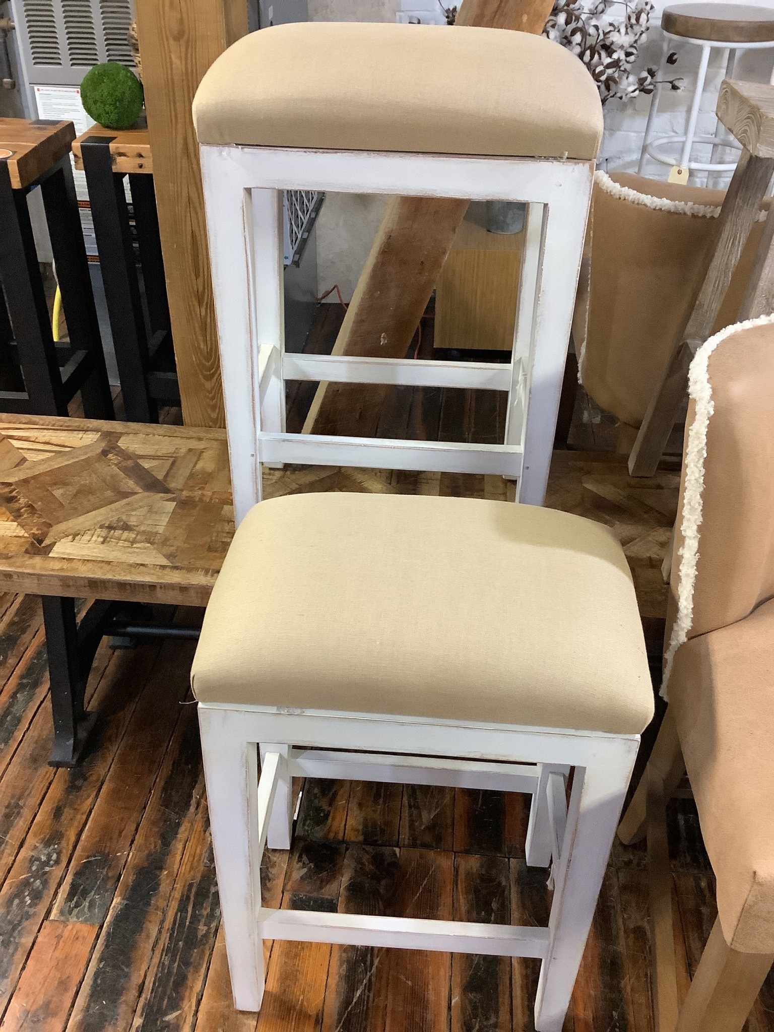 Counter Stool Material Seat Old Wood Delaware