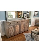 Iron Butterfly  Imports Shutter 4 Door 4 Drawer Sideboard 74 x 18 x 40