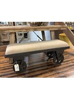 UMA WD Metal Fabric Bench with Wheels 47"W x 17" H