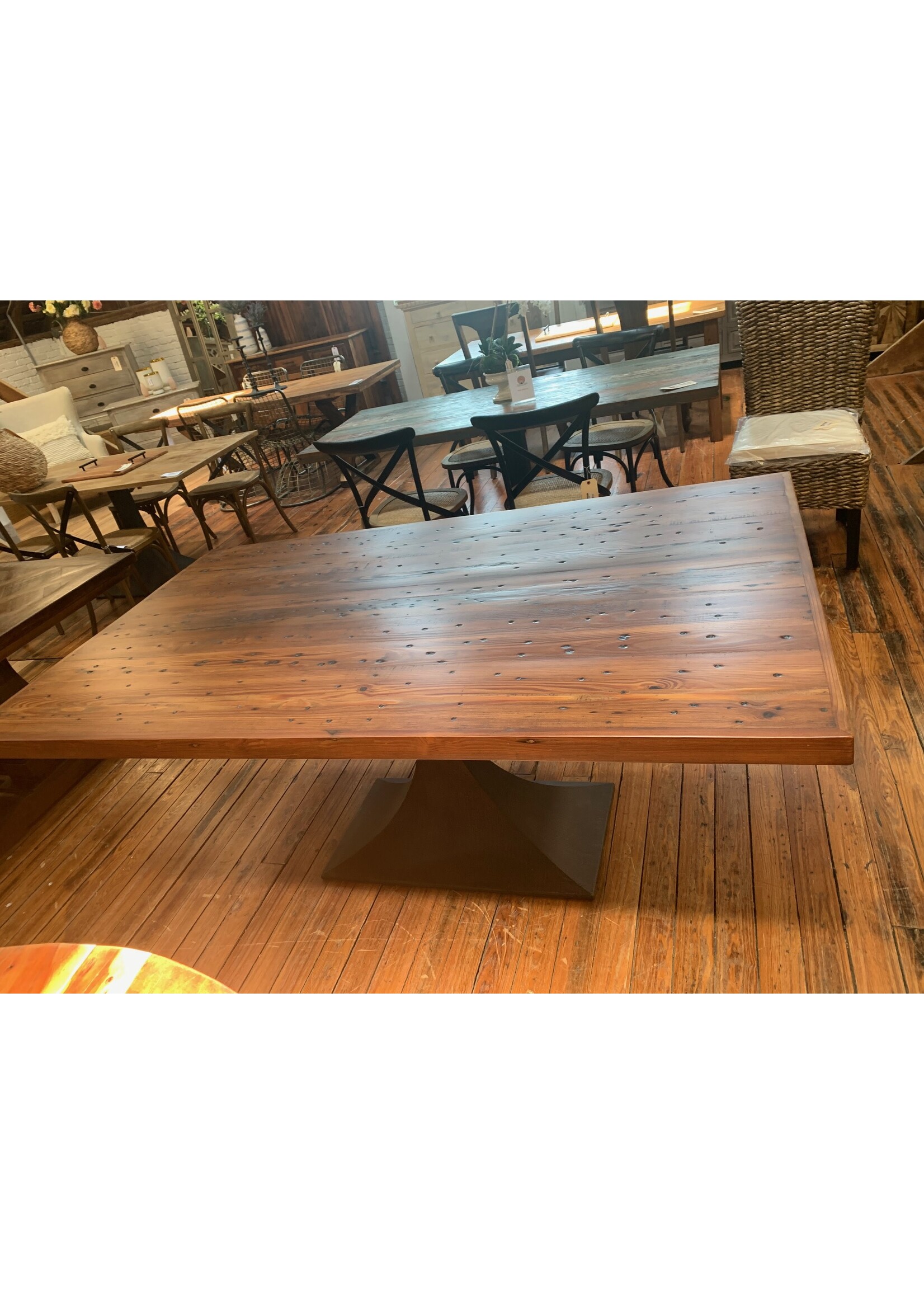 Old Wood Delaware OW Heart Pine Table OF English Chestnut 72"x40.5"X31"