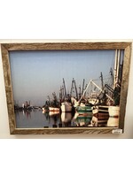 Old Wood Delaware OW Canvas Art - Boats in a Harbor 25"x19"