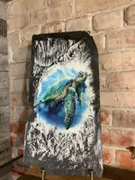 Old Wood Delaware OW Slate Wall Art Turtle