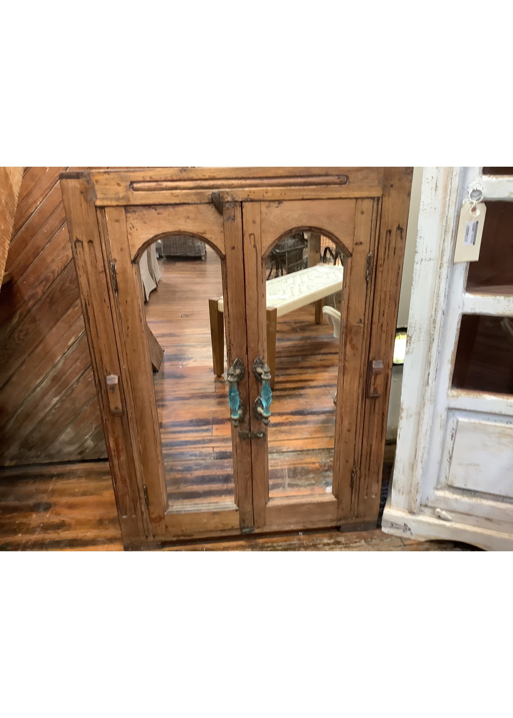 Iron Butterfly  Imports 2 Arch Mirror Cabinet 32x14x44