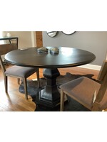 Iron Butterfly  Imports Black Round Dining Table Pedestal 48"x48"x30"